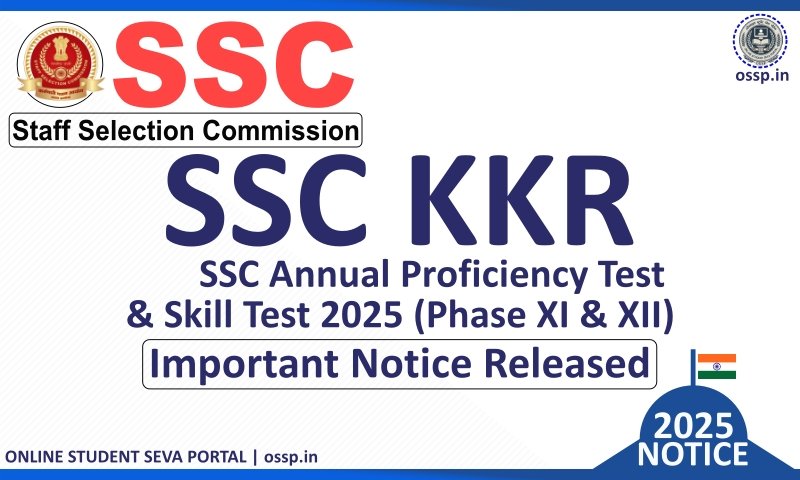 SSC Annual Proficiency Test and Skill Test 2025