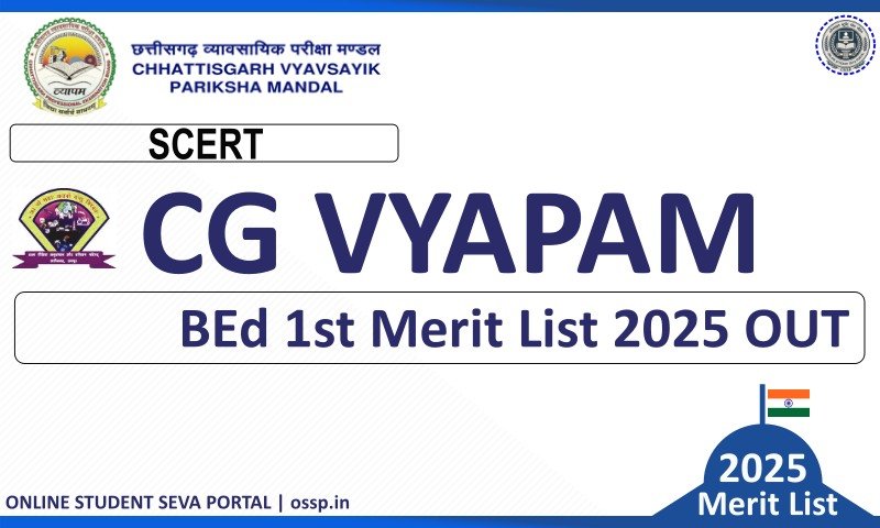 CG BEd 1st MERIT LIST 2025