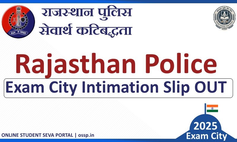 Rajasthan Police Exam City 2025