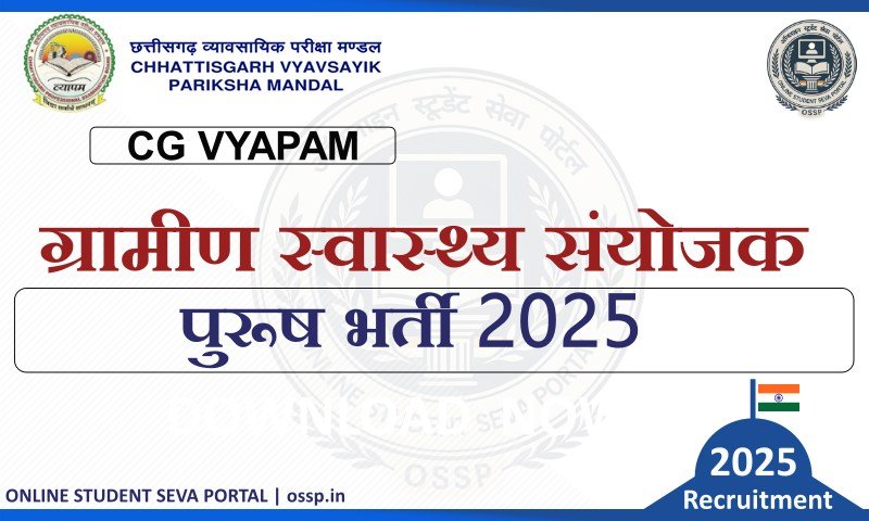 CG Vyapam Gramin Swasthya Sanyojak Male Bharti 2025