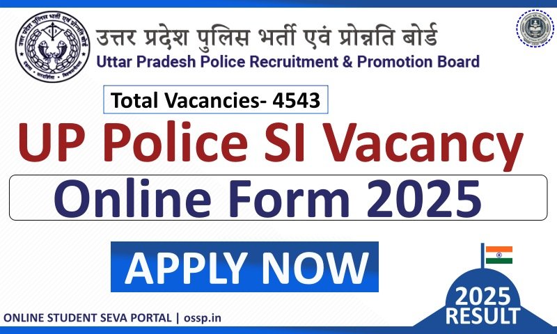 UP Police SI Vacancy Online Form 2025