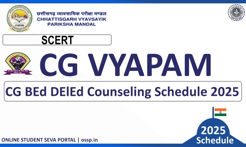 CG BEd DElEd Counseling Schedule 2025