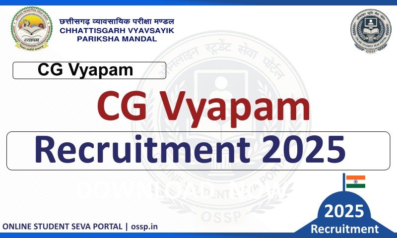CG Vyapam Recruitment 2025