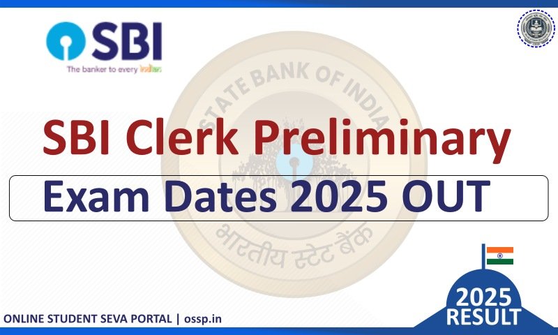 SBI Clerk Preliminary Exam Dates 2025